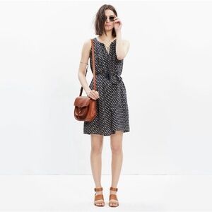 Madewell Silk Ville Sleeveless Dress Coin Tile